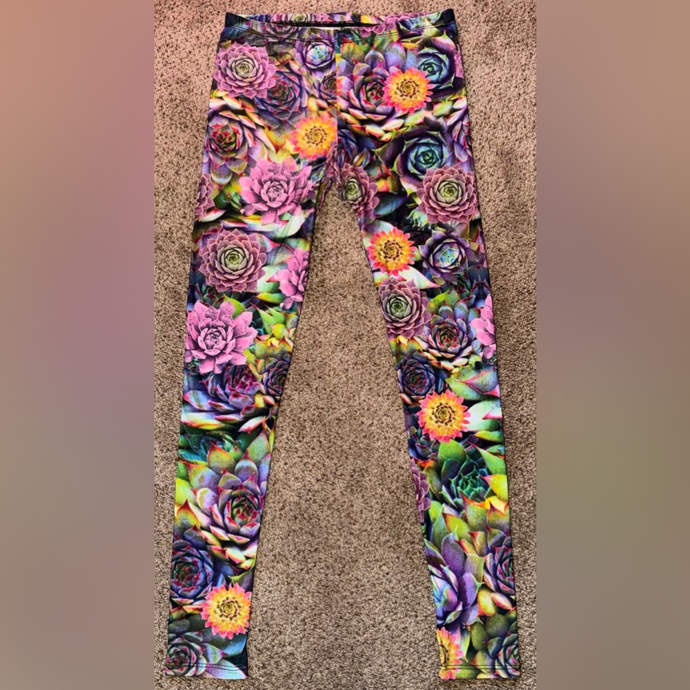 Colorful Succulent Leggings